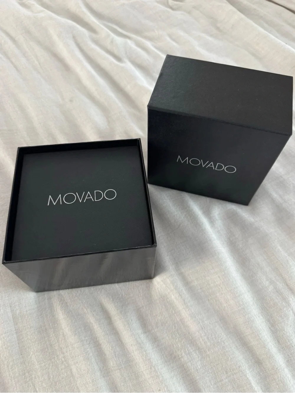 Movado Men's Black Dial Silver Case Mesh Strap Watch